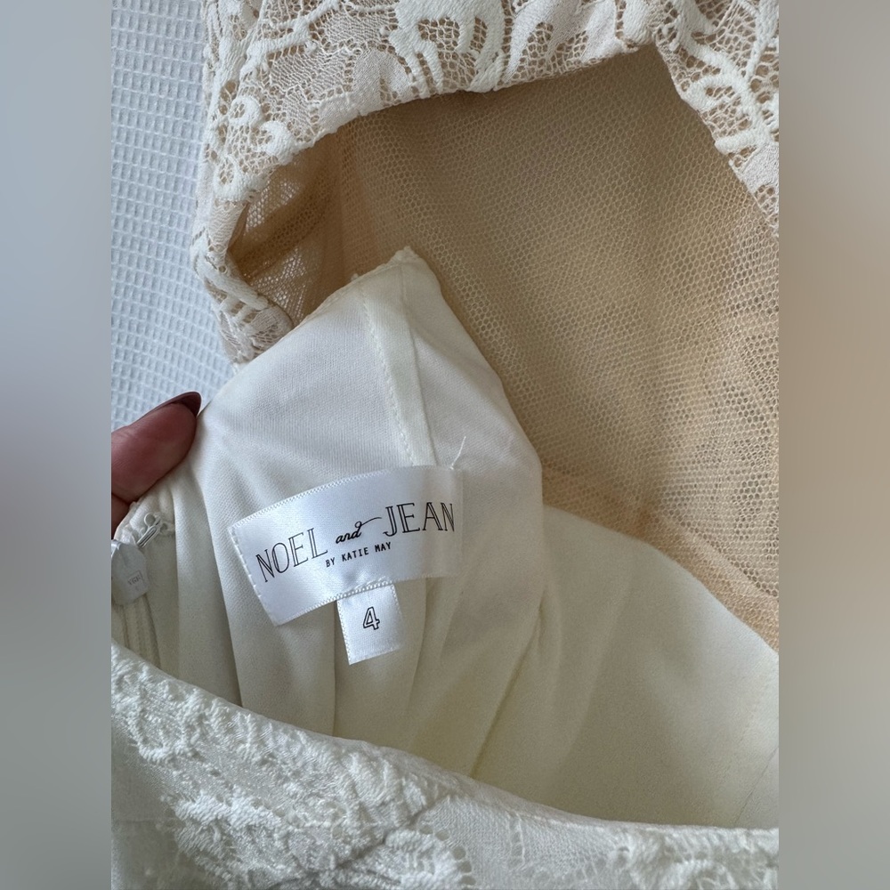 BHLDN Cream Sleeveless V-Neck Wedding Gown - Picture 6 of 16